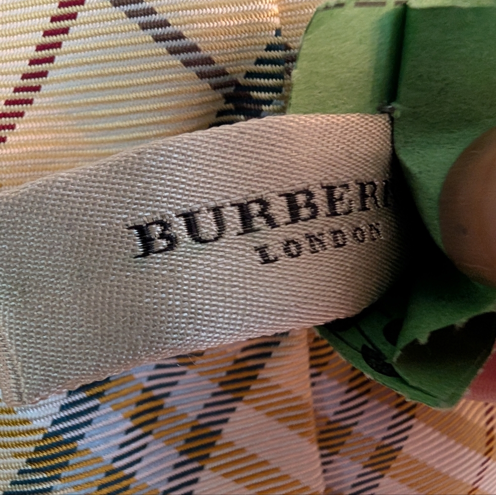 2 Burberry London Neckties-Nova Check And White/ Gray Striped - Picture 8 of 15